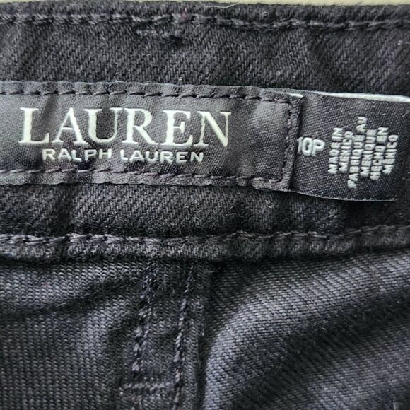 RALPH LAUREN Flare High Rise Jeans | Black, Non-Stretch | 10P, Petite NEW - Picture 8 of 8